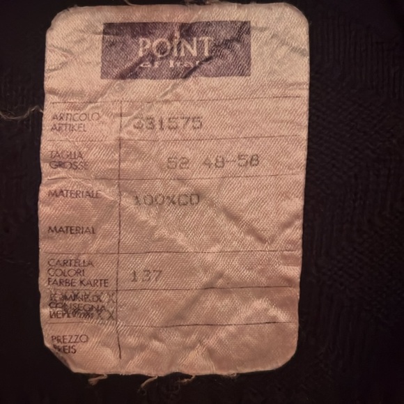 Point of Italy men’s cotton navy diamond patterned sweater szL - Picture 3 of 4